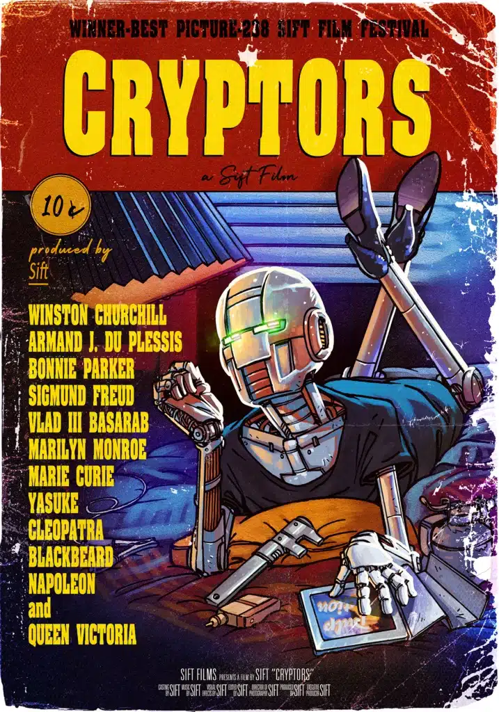 guillaume mazurage dessins posters The Cryptors - PULP FICTION_color copie