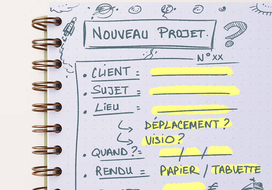 illustration montrant un nouveau projet